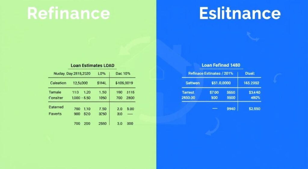 Refinance loan estimate comparison